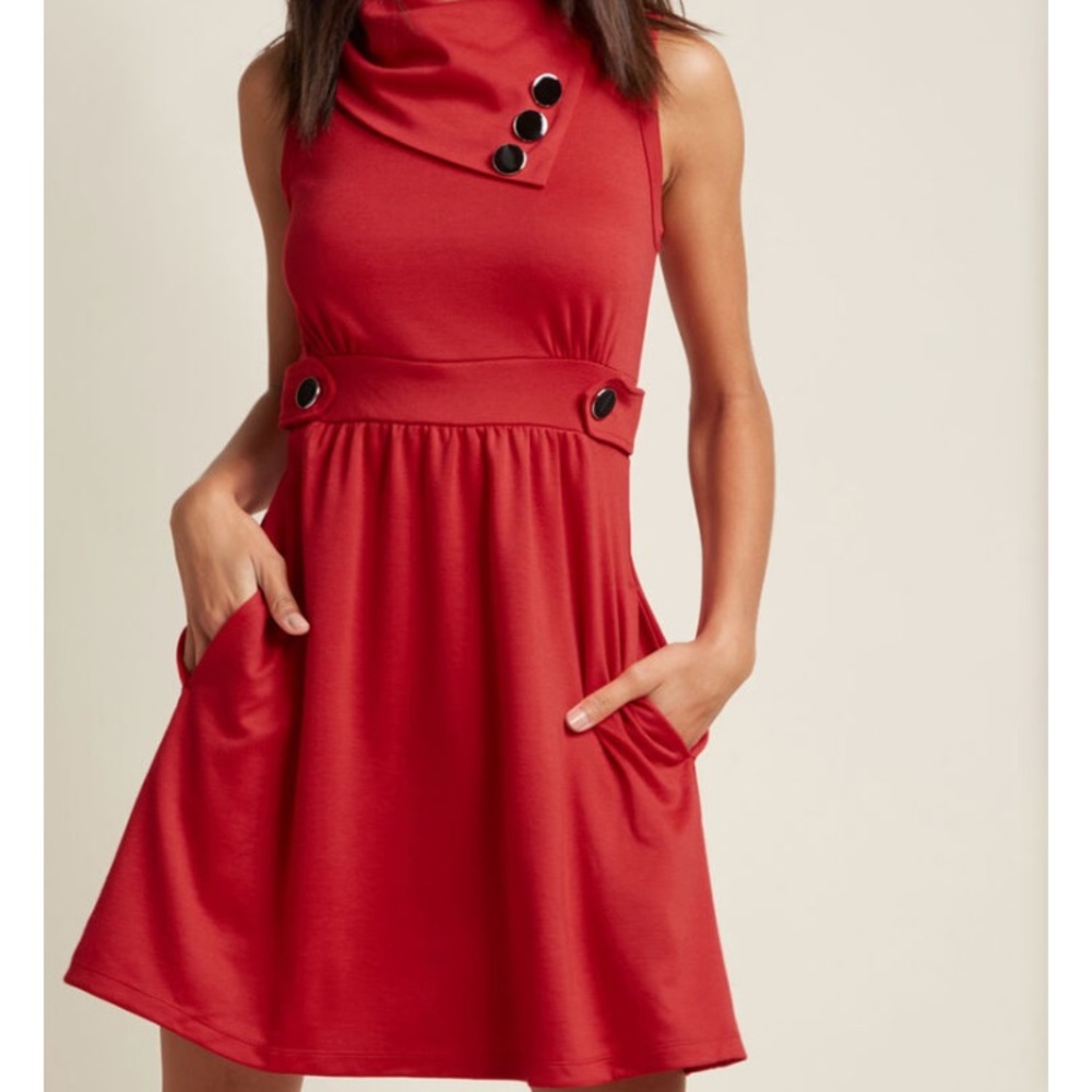 ModCloth Coach Tour A-line dress